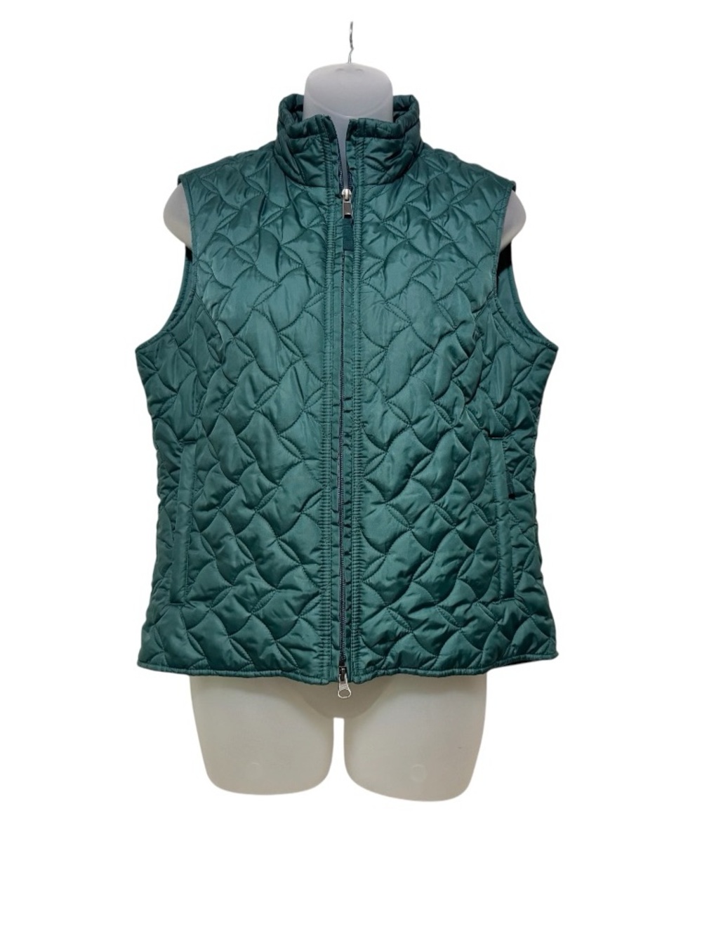 Royal Robbins Quilted Sleeveless Vest in Teal Green
